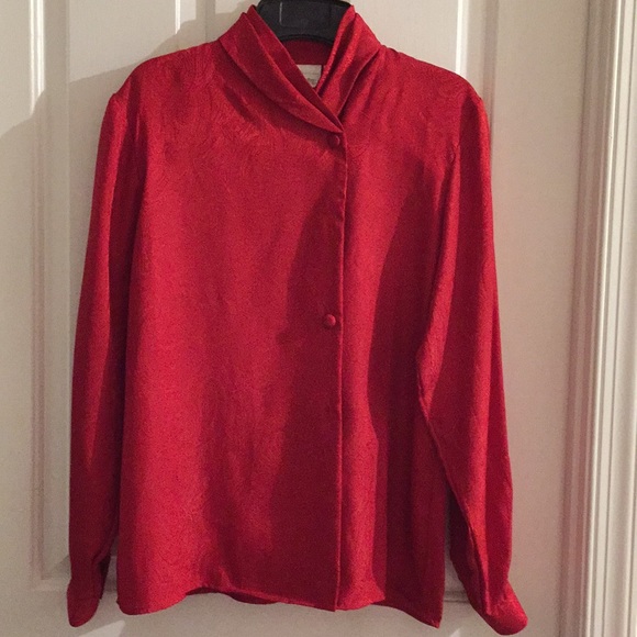 Vintage🥳HP🥳Worthington Red Blouse - Picture 1 of 3